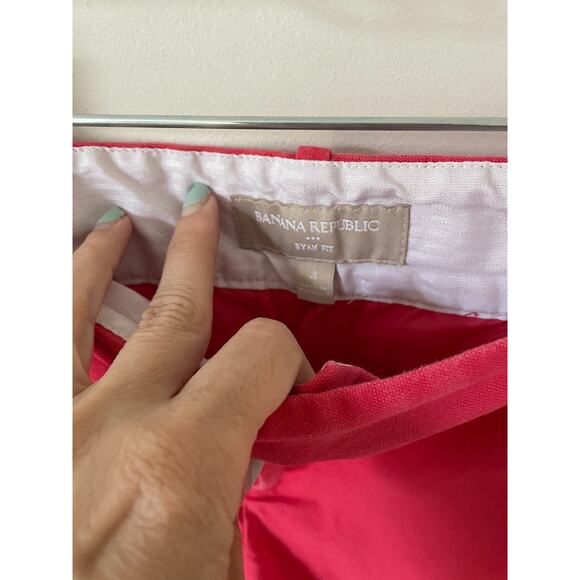 Banana Republic Short 3"  Low Rise Shorts Bright Pink Size 4 - Picture 5 of 7